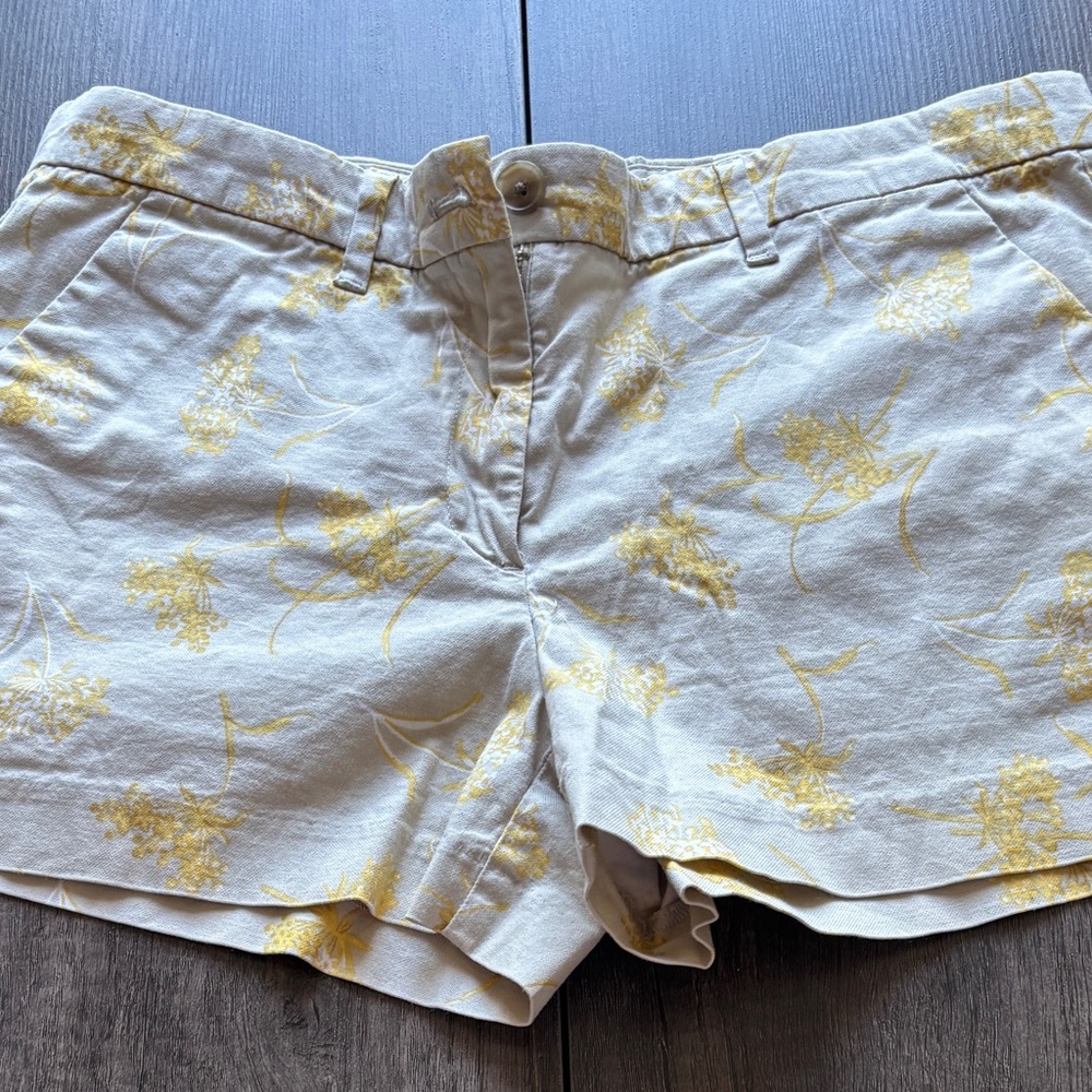 GAP Yellow and Cream Bermuda Shorts